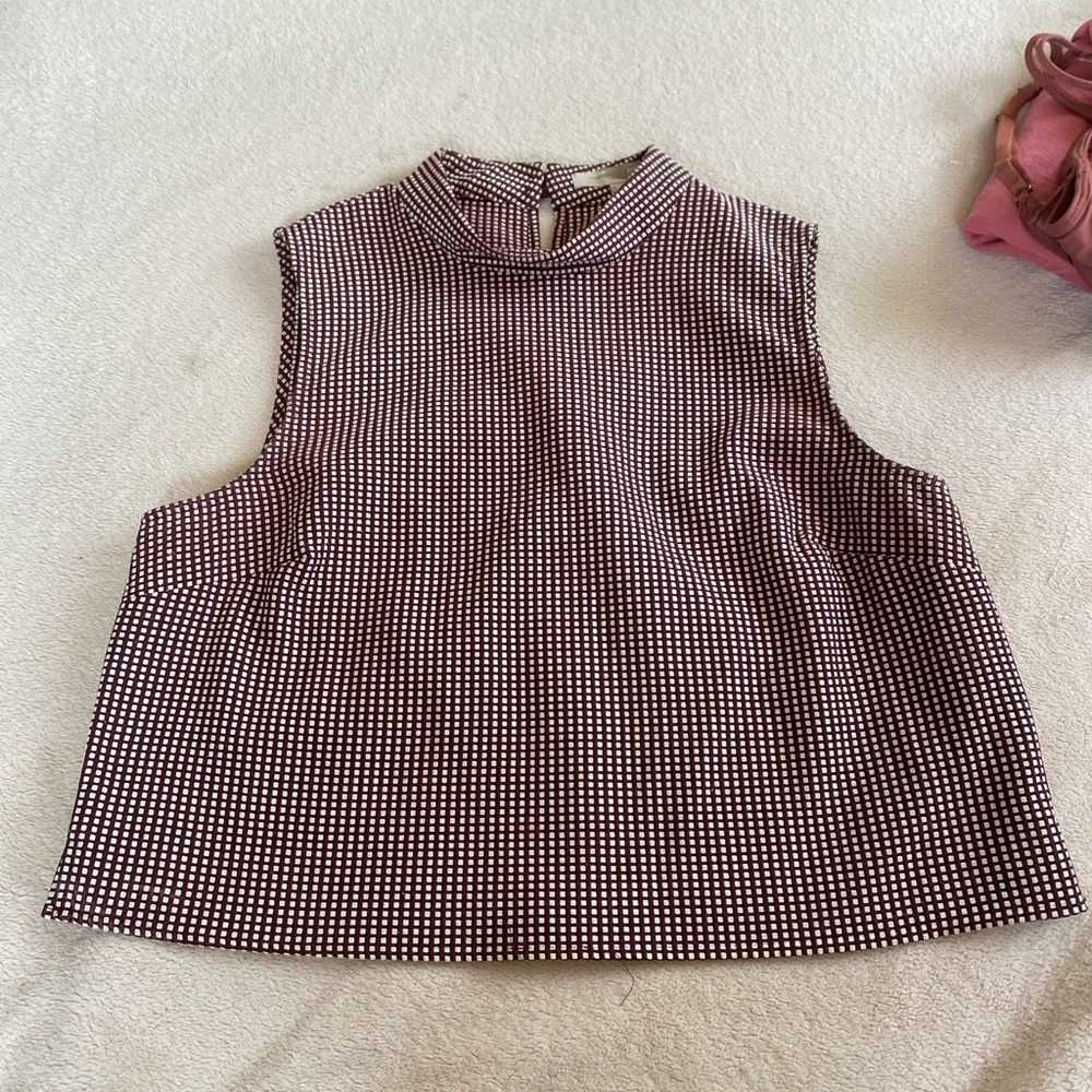 Forever 21 Contemporary Structured Maroon Shirt